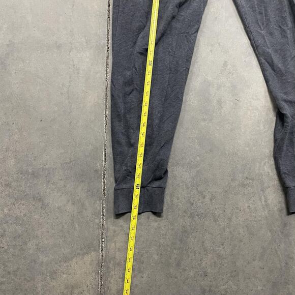 Puma Pants Mens Medium Gray Joggers Sweatpants Tapered Cuffed Embroidered Logo - Picture 4 of 7